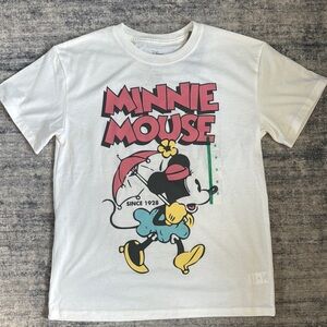 Disney White Minnie Mouse Short Sleeve Tee